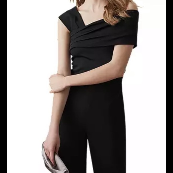 NWT! REISS size 4 black perla off shoulder jumpsuit - Picture 2 of 15